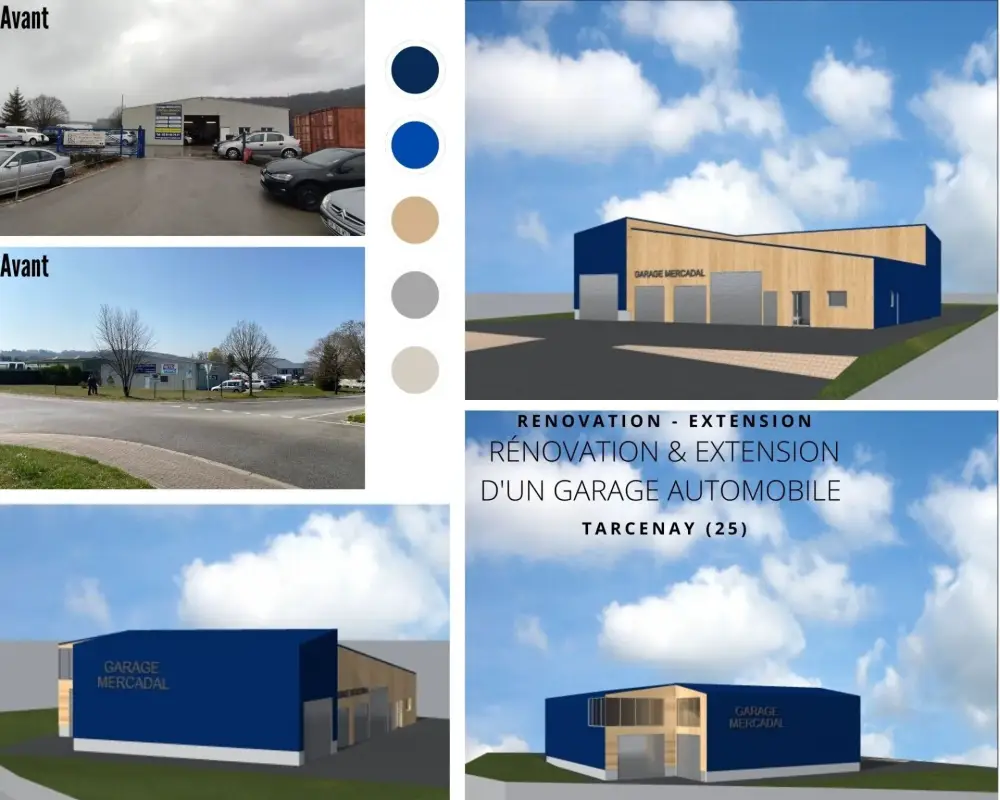 rénovation et extension d'un garage automobile