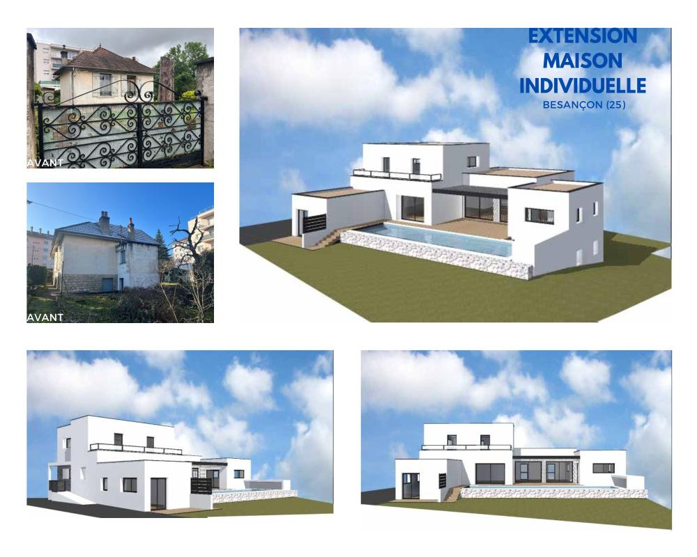 Extension restructuration d'une maison individuelle